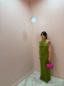 Dress satin green