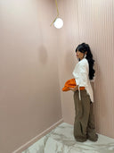 Pantalone parachute light choco