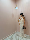 Dress mirage pizzo panna