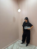 Pantalone tuta cargo black