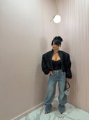 Jeans baggy lacci