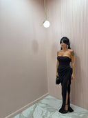 Dress Lorel drappeggio nero