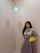 Camicia velata grigia