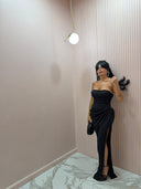 Dress Lorel drappeggio nero
