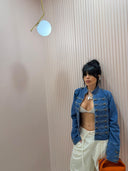 Giacca con alamari in denim