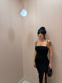 Dress con spacco black