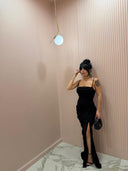 Dress con spacco black