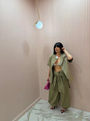Pantalone parachute verde