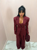 Tailleur madame bordeaux