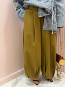 Pantalone culotte ballon verdino