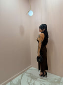 Dress healter marrone