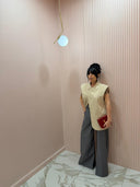 Blazer smanicato mood Zar* gessata beige