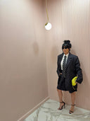 Tailleur giacca e bermuda black