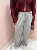 Pantalone tuta palazzo grigio