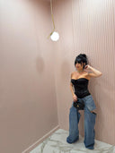 Bustino satin black