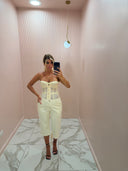 Pantalone capri crema 7/8