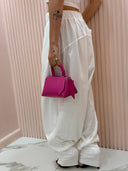 Pantalone balloon caviglia stretta bianco