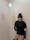 Shorts mini zip black