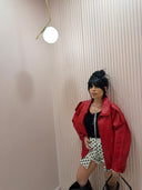 Biker martellato rosso