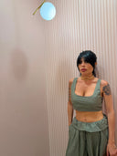 Crop top green