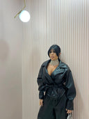 Giacca ecopelle black