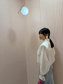 Camicia organza bianca con spallina