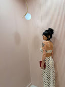 Dress satin pois