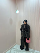 Tailleur velluto marrone