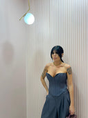 Corpetto Steccato Grigio