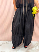 Pantalone parachute black