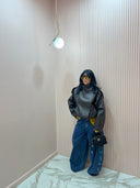 Giacca Biker marrone