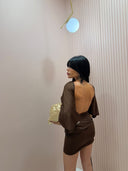 Mini dress lux marrone