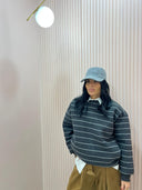 Felpa girocollo a righe