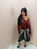 T-shirt oversize serafina bordeaux