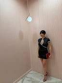 Dress mini coreana nero