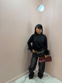 Maglia plume nera