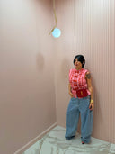 Gilet con alamari romantico rosa