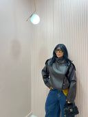 Giacca Biker marrone