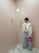Camicia organza bianca con spallina