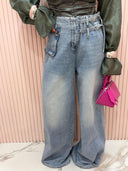 Jeans palazzo cinturini