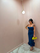 Dress orlo sul fondo bluette