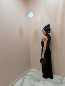 Gilet Corea in pizzo nero