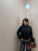 Maglia plume nera
