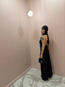 Maxi dress amanda satin black