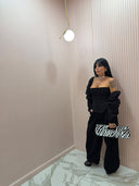Set tuta 3 pezzi sporty and elegant nero