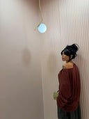 Maglia serafina oversize bordeaux