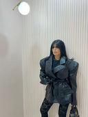 Giacca ecopelle Matrix nero