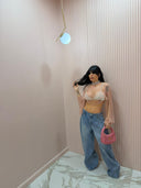 Jeans brillantini sul retro