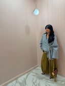 Kimono denim paillettes
