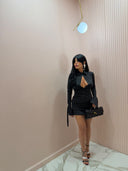 Mini dress bottoncini nero
